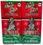 2 Vintage Brite Star Tinsel Icicles Silver 1000 Strands 18" Christmas Tree Decor. Fixed Price $10.99.