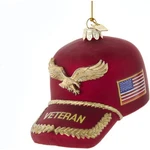 Kurt Adler Noble Gems Glass Ornament For Christmas Tree, Veteran's Hat. Fixed Price $17.89.