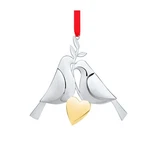 Nambe 12 Days Of Christmas Ornament Two Turtle Doves - Silver Plate & Gold. Fixed Price $32.00.