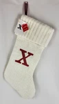 New Wondershop Target Knit Monogram White & Red Christmas Stocking 20" (#xwr). Fixed Price $11.95.