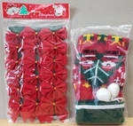 Christmas Tree Red Bow Tie Ornaments 18PC & Small Stocking Hat Holiday Decor. Fixed Price $14.95.