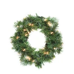 Allstate 10" Pre-lit Deluxe Pine Artificial Christmas Wreath 35 Clear Lights. Fixed Price $20.49.