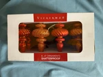 Vickerman 4" Finial Burnt Orange Christmas Ornament (8 Pack) Sealed. Fixed Price $22.00.