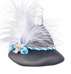 Inge German Alpine Bavarian Blue Grey Hat Blown Glass Christmas Ornament. Fixed Price $33.29.