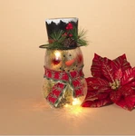 Gerson 9" Tall Electric Glass Snowman. Fixed Price $24.99.