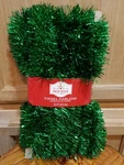Holiday Time Christmas Green Metallic Sparkle Tinsel Garland - 15FT (180 In). Fixed Price $9.99.