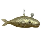 Primitives By Kathy Great Whale Glass Christmas Holiday Ornament. Fixed Price $15.99.