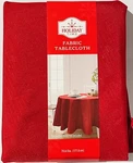 Holiday Time Red Fabric Tablecloth 70 Round Polyester Blend HDX3. Fixed Price $6.95.