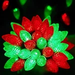 2 Pack 66FT 100LED Extendable C9 Christmas Lights Outdoor/indoor, Waterproof .... Fixed Price $40.86.