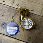 Lauschaer Glaskugelhaus Germany Horn, Mini Glass Ornament Handmade #16096. Fixed Price $13.99.