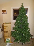 Sears Ge Artificial Pre-lit Led Mountain Spruce Christmas Tree W/ Stand, Box. Fixed Price $69.99.