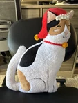 Target Wondershop Christmas 2024 Calico Cat Shaped With Santa Hat Throw Pillow!!. Fixed Price $22.95.