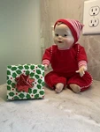 Ashton Drake Christoper Christmas Baby Porcelain Doll Gift Box, 2 Piece Set 1994. Fixed Price $24.00.
