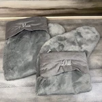 Pottery Barn Faux Fur Alpaca Stocking Gray Large SET/2 Mom & Dad Monogrammed. Fixed Price $59.95.