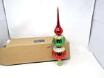 Joy The World Collectibles Glass Ribbon Candy Finial Christmas Tree Topper. Fixed Price $150.00.