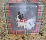 Sandicast Ornament French Bulldog Brindle Striped With Removable Scarf Nib. Fixed Price $16.99.