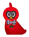 Holiday Time Christmas Festive Cardinal With Bow Tie Inflatable 3.5 Foot Decor. Fixed Price $40.99.