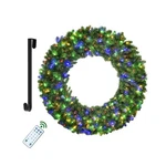 Hoyechi 72IN Pre-lit Christmas Wreath With 360 Colorful Led Lights, 1160 Pv.... Fixed Price $206.23.