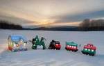 Kurt Adler Santas World Ceramic Train Lite Set Original Box No. UL-48 Works. Fixed Price $124.88.