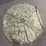 Gold Beaded Tree Skirt Vintage 48 Inches Snap Closure Christmas Holiday. Fixed Price $95.00.