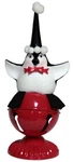 Melrose 11.25" Glitter Black White Penquin On Red Jingle Bell Christmas Decor. Fixed Price $34.01.