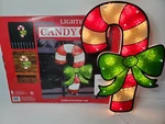 Impact Innovations 17" Lighted Holographic Candy Cane Christmas Window Decor. Fixed Price $19.17.