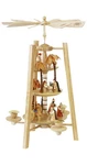 German Christmas Pyramid Nativity Scene, 3-TIER, Height 42 Cm / 17 Inch, Natu.... Fixed Price $402.17.