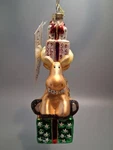 Hand Blown Painted Margaret Cobane Christmas Moose Ornament New With Tag. Fixed Price $12.99.