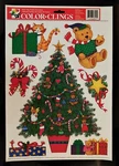 Vintage 2001 Christmas Window Clings Decorated Tree Bears New Paper Magic. Fixed Price $8.00.