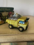 Old World Christmas Glass Blown Ornament Toy Dump Truck With Box (44085). Fixed Price $11.95.