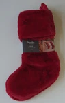 Martha Stewart Faux Fur Christmas Holiday Stockings Set Of Red 22" New. Fixed Price $49.29.