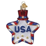 Old World Christmas Usa Star (36364) Glass Ornament W/ Owc Box. Fixed Price $22.39.