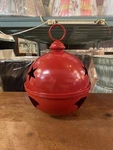 Medium Size Decorative Red Vickerman Jingle Bell Ball 14 Inch Height. Fixed Price $35.00.