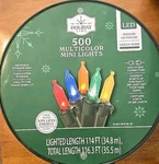 Holiday Time 500 Multi-color Mini Led Christmas Lights Green Wire 116.3 Ft Decor. Fixed Price $49.99.