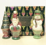 Bath & Body Works Topiary Candle Trio White Barn Christmas Tree Santa Snowman. Fixed Price $11.99.
