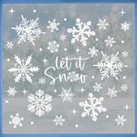 Mfault Winter Snowflake Window Clings 4 Sheets, Let It Polka Dots Sticke.... Fixed Price $10.46.