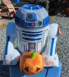 Nwt R2-D2 Star Wars Halloween Greeter Plush With Pumpkin By Gemmy. Fixed Price $47.21.