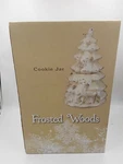Frosted Woods Cookie Jar Christmas Tree Woodland 12" Holiday Cracker Barrel. Fixed Price $35.99.