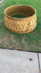 Hearth & Hand Magnolia Woven Tree Collar Skirt Neutral Beige Stained. Fixed Price $88.00.