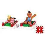 Lemax Sugar 'n Spice Village Sweet Sledding, Set Of # 62468 Nip. Fixed Price $12.99.
