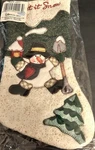 Roman, Felt Christmas Stocking, #68647, Applique Snowman "let It Snow" New. Fixed Price $18.00.