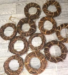 Lot Of 11 Mini Wreaths Natural Dried 3-4 Grapevine Crafts. Fixed Price $9.35.