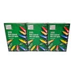 3X Home Accents 100 Multicolored Mini Led String Lights W/ Green Wire Christmas. Fixed Price $24.99.