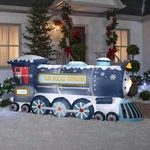Gemmy Christmas Airblown Inflatable Polar Express Train Colossal Wb 9FT Long. Fixed Price $199.99.