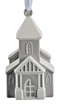 Wedgwood Christmas Figural Church Grey Ornament 2016 New In Box 1/4". Fixed Price $54.99.