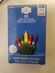 Holiday Time 50 Led Multicolor Mini Lights Green Wire Set Christmas String New. Fixed Price $10.00.