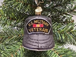 Us Veteran Cap Old World Christmas Tree Ornament Hand Painted Blown Glass. Fixed Price $15.99.