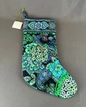 Nwt Vera Bradley Christmas Stocking(s) Blue Rhapsody Paisley Quilted W/pocket. Fixed Price $19.99.