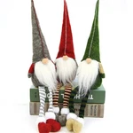 Bwfy 3PCS New Christmas Decoration Long Legs Rudolph Doll Red, Green, Gray. Fixed Price $21.82.