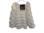 Tahari Faux Fur Christmas Tree Skirt Antique White 60" Luxurious Soft Plush Nwt. Fixed Price $71.10.
